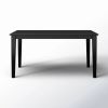 36 x 60 inch Rectangular Dining Table in Black Wood Finish