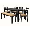 36 x 60 inch Rectangular Dining Table in Black Wood Finish