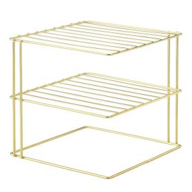 Brass Corner Storage Rack
