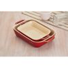 2 Piece Ceramic Stoneware Baking Dish Set in Cherry Red / Ivory