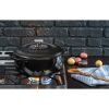 Round 6-Quart Black Enamel Cast Iron Dutch Oven with Lid
