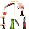 5 Pcs Wine Bottle Opener Set Wine Accessories Kit W/ Corkscrew Pourer Stopper Vacuum Pump For Home Use Sommeliers Waiters Bartenders