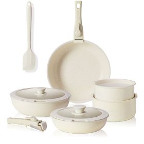 12 POTS and pans set, non-stick kitchen cookware set