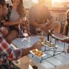 3-Tier Plastic Serving Tray Dessert Server Display Serving Stand Dinnerware With 3 Rectangular Plastic Serving Platters Metal Stand For Entertaining F