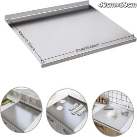 XXL  double-sided cutting board, stainless steel rolling plate, breakfast tray, suitable for fruits, vegetables, meats (size: Z-Shape 40cm×60cm)
